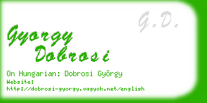 gyorgy dobrosi business card